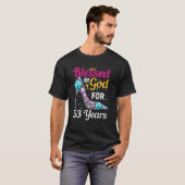 第53誕生日女子賛美女子バイゴッド53年 Tシャツ (正面フル)