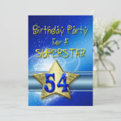第54回バースデーパーティーへの招待スーパースター。 招待状 (スタンド正面)