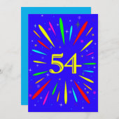 第54回誕生日パーティーの招待状の爆発 招待状 (正面/裏面)