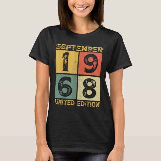 第54回誕生日装飾1968年9月54年 Tシャツ (正面)