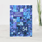 第54誕生日ブルースクウェア カード (正面)