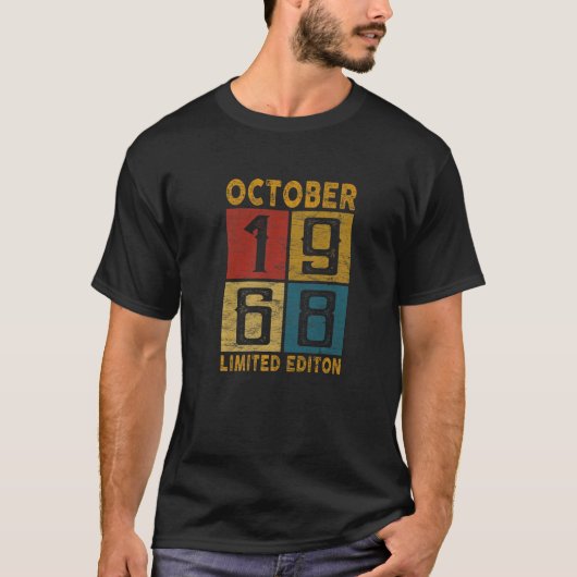 第54誕生日1968年10月生まれ1968年54歳 Tシャツ (正面)