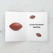 第54誕生日、実際に悪いフットボールの冗談 カード (内部)