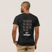 第54誕生日Tシャツ(ろうそく付) Tシャツ (裏面フル)