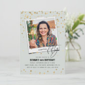 第55おもしろいモダン写真50誕生日 招待状 (スタンド正面)