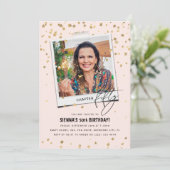 第55おもしろいモダン写真50誕生日 招待状 (スタンド正面)