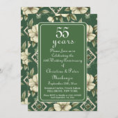 第55回エメラルドアイボリー結婚フローラ記念日 招待状 (正面/裏面)