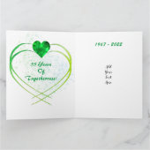 第55回エメラルド結婚の夫の記念日カード カード (内部)
