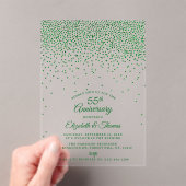 第55回エメラルド結婚の記念日 アクリル招待状 (インサイチュ (ポータブル))