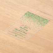 第55回エメラルド結婚の記念日 アクリル招待状 (レイダウン)