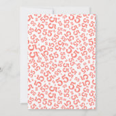 第55回誕生日パーティー珊瑚/白い数字パターン 招待状 (裏面)