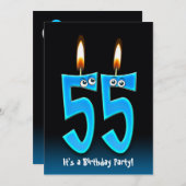 第55回誕生日パーティー 招待状 (正面/裏面)