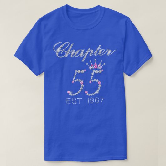 第55章EST 1967第55章誕生日Toeギフトfor Wom Tシャツ (デザイン正面)