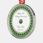 第55結婚記念日のオーナメント メタルオーナメント (左)