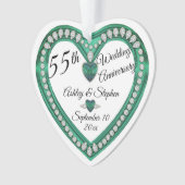 第55結婚記念日のAlexandriteのダイヤモンド オーナメント (正面)