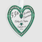 第55結婚記念日のAlexandriteのダイヤモンド オーナメント (正面)