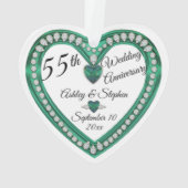 第55結婚記念日のAlexandriteのダイヤモンド オーナメント (裏面)