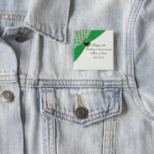 第55結婚記念日ボタン 缶バッジ (インサイチュ)