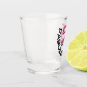 第55誕生会のお祝いのガーリーなピンク ショットグラス (左)