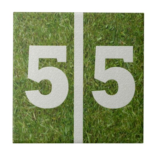 第55誕生日のフットボールのカスタマイズ可能なタイル タイル (正面)