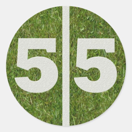 第55誕生日のヤードのステッカー ラウンドシール (正面)