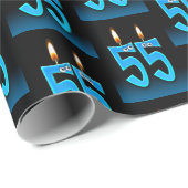 第55誕生日ろうそく目玉 ラッピングペーパー (ロールコーナー)