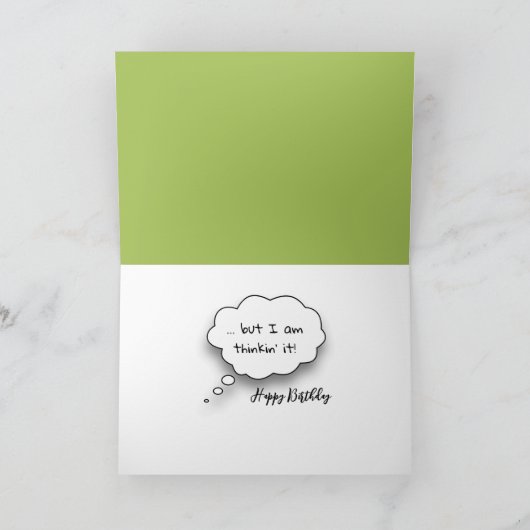 第55誕生日カウユーモア カード (内部)