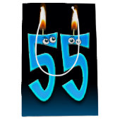 第55誕生日キャンドルミディアム抱き枕 ミディアムペーパーバッグ (正面)