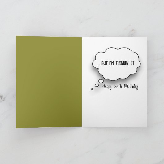 第55誕生日クマとビールマグ カード (内部)