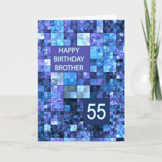 第55誕生日ブラザー、ブルースクウェア カード (正面)