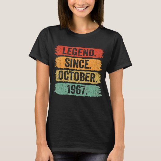 第55誕生日レジェンド1967年10月以来レトロVint Tシャツ (正面)