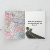 第55誕生日レッドレトロトラックのマップ カード (内部)