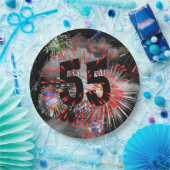 第55誕生日花火（雲の中） ペーパープレート (パーティー)