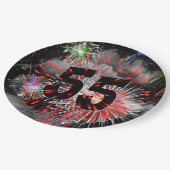 第55誕生日花火（雲の中） ペーパープレート (アングル)