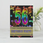 第56回バースデーパーティー招待(バブル付き) 招待状 (スタンド正面)