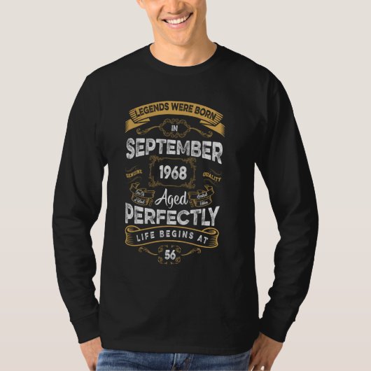 第56回誕生日レジェンド生まれは1968年9月だった Tシャツ (正面)
