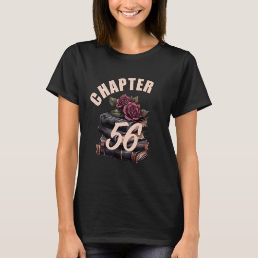 第56章56誕生日女性書籍愛好家その私 Tシャツ (正面)