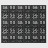 第56誕生日: 名前とのアールデコによってインスパイア一見"56" ラッピングペーパー (フラット)