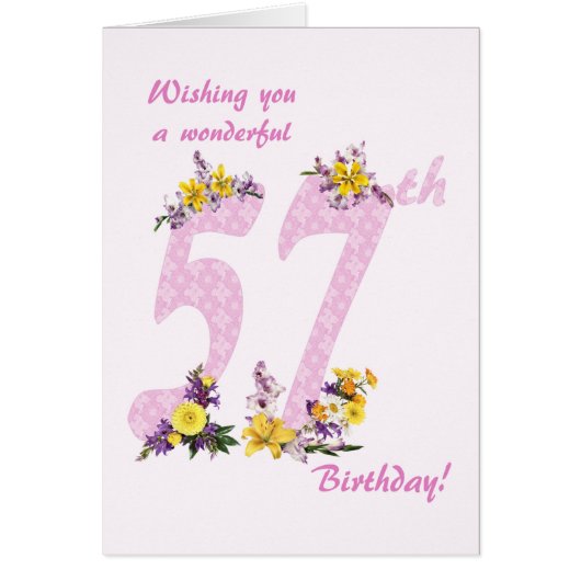 第57誕生日花飾数 (正面)