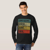 第57誕生日1965素晴らし年6月以来57歳 Tシャツ (正面フル)