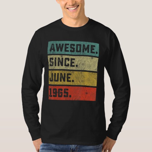 第57誕生日1965素晴らし年6月以来57歳 Tシャツ (正面)