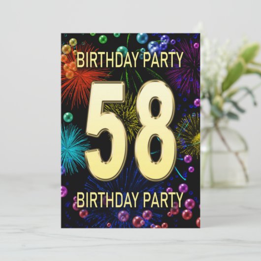 第58回バースデーパーティー招待花火大会 招待状 (スタンド正面)