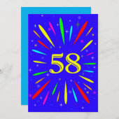 第58回誕生日パーティーの招待状の爆発 招待状 (正面/裏面)