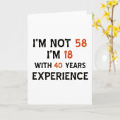 第58誕生日のデザイン カード (黄色い花)