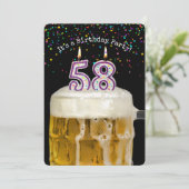 第58誕生日ビールパーティー 招待状 (スタンド正面)
