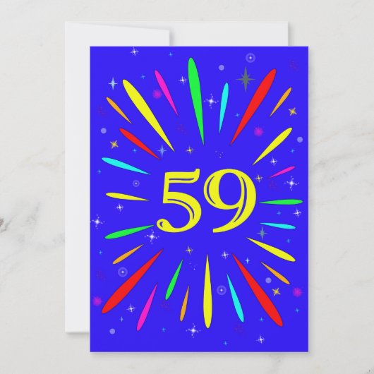 第59回誕生日パーティーの招待状の爆発 招待状 (正面)