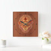 第59旅団連紋章 – 木製の象嵌 スクエア壁時計 (ホーム)