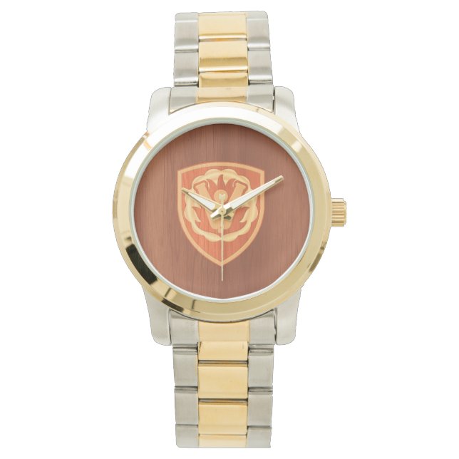 第59条旅団パッチ – 松の木の象眼 腕時計 (正面)