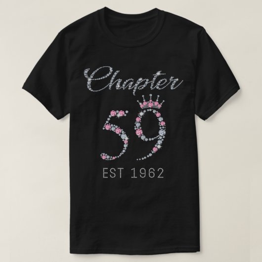第59章EST 1962第59章誕生日Toeギフトfor Wom Tシャツ (デザイン正面)