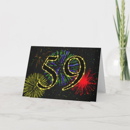 第59誕生日花火付きカード カード (正面)